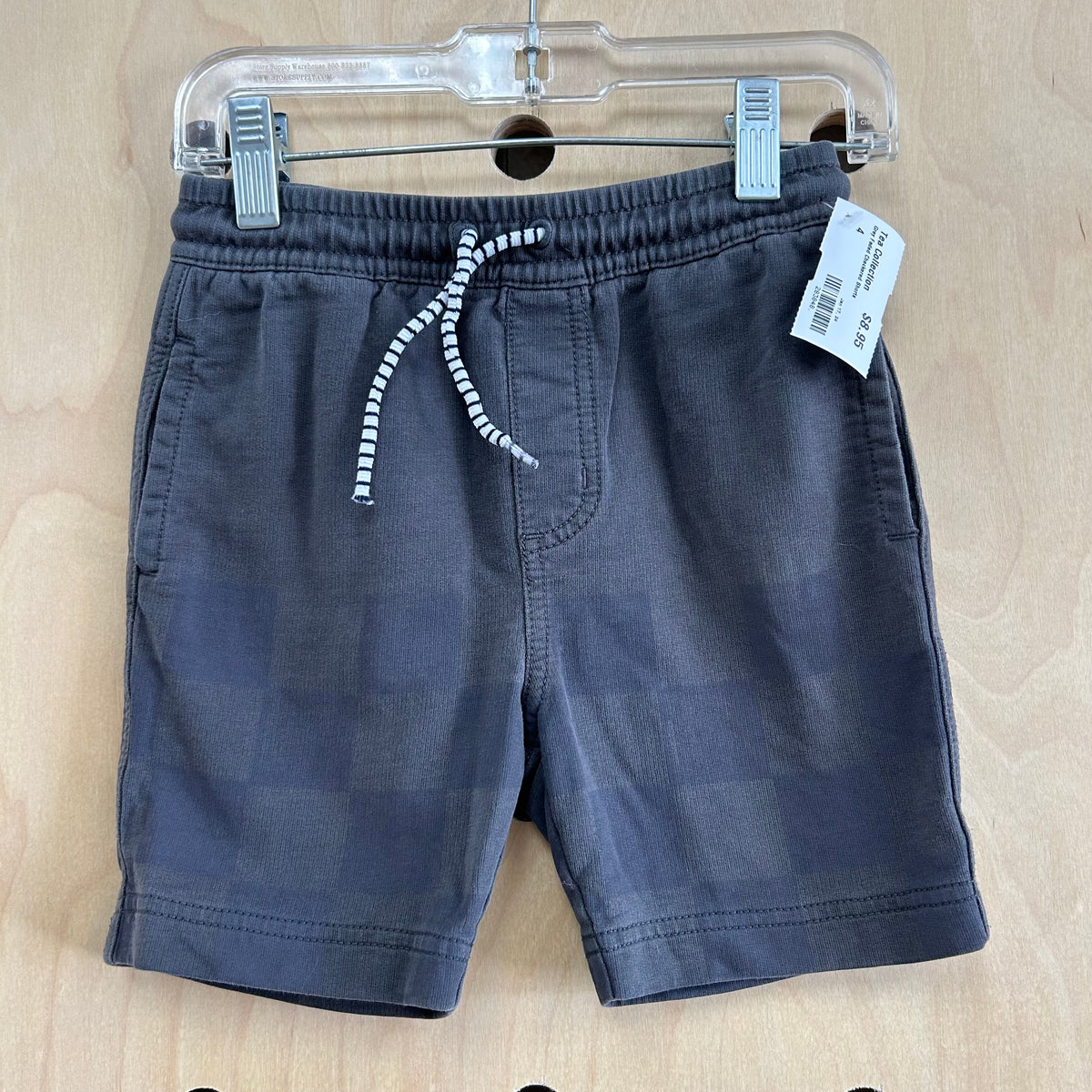 Grey Faded Checkered Shorts