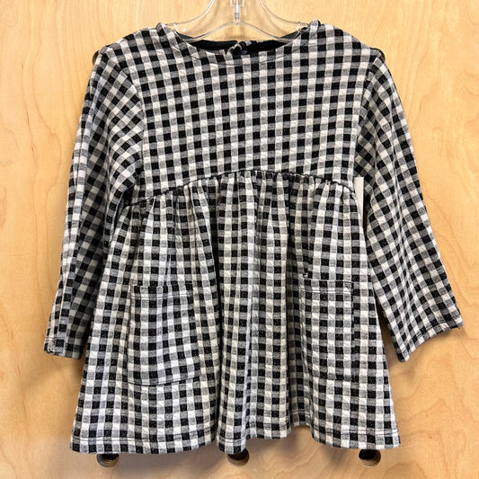 Black & Ivory Gingham Dress