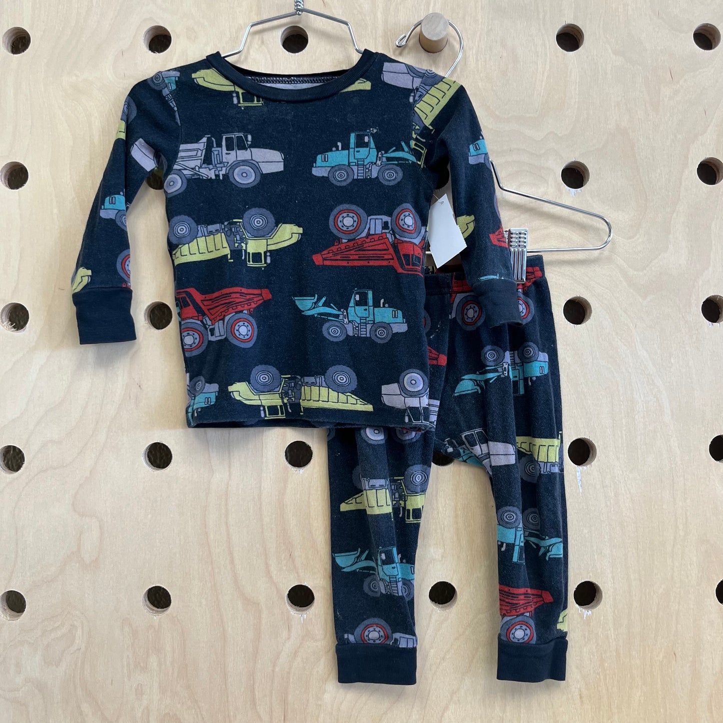 Grey Construction Truck Pajama Set