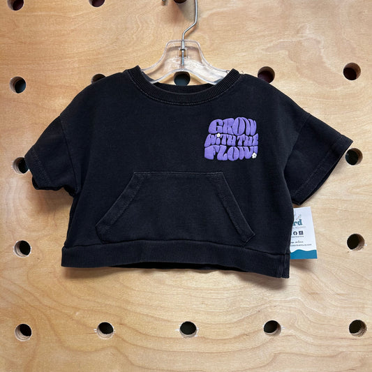 Black 'Grow With The Flow' Pocket Tee