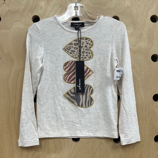 Cream Animal Print Hearts Tee NEW!
