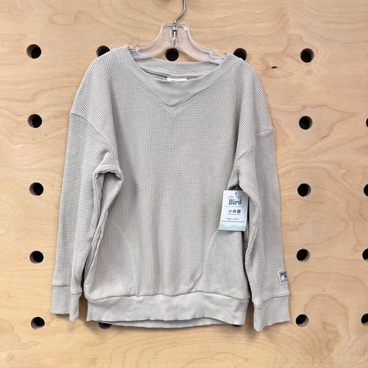 Beige Waffle Pullover