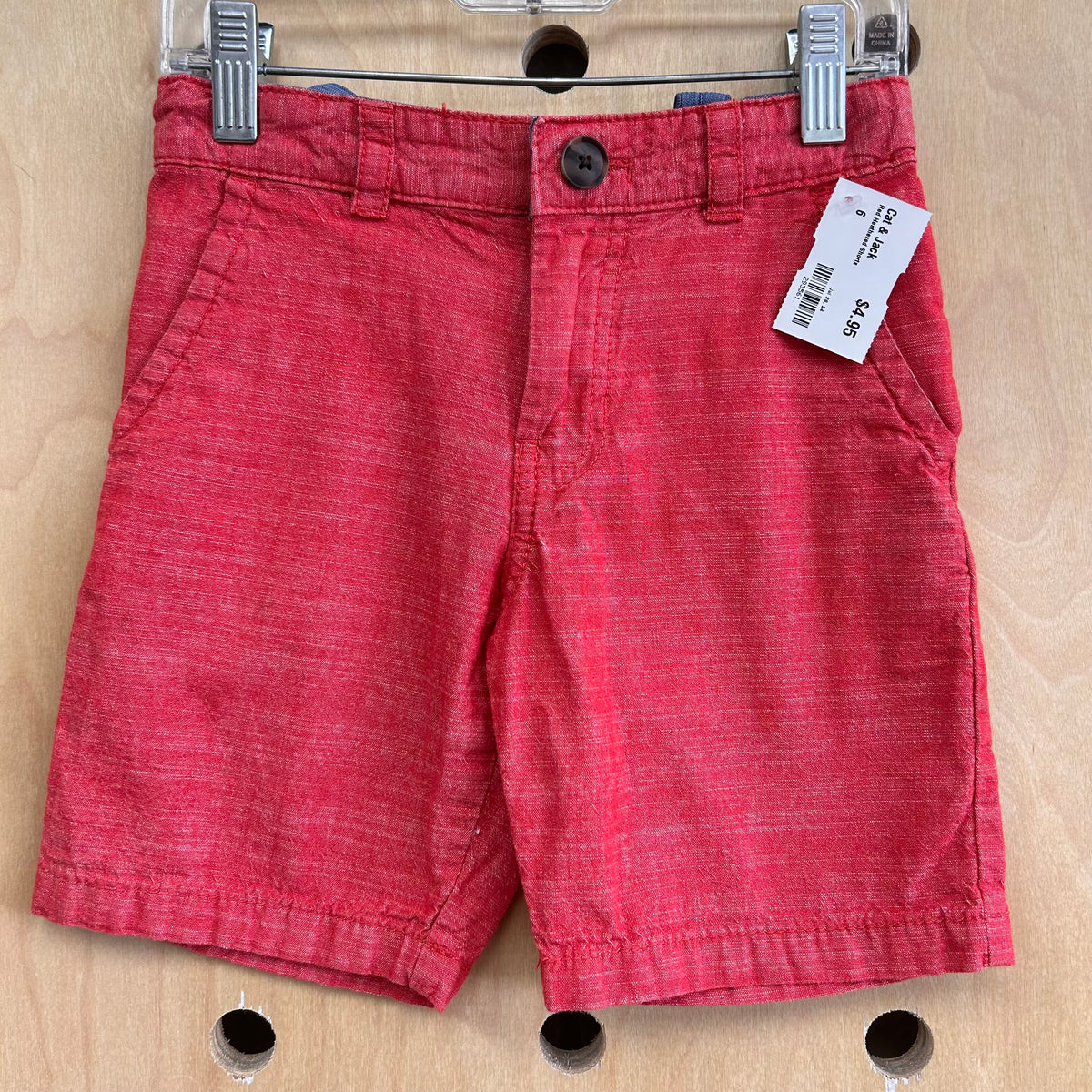 Red Heathered Shorts