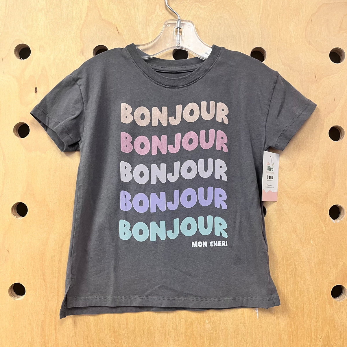 Grey Bonjour Tee