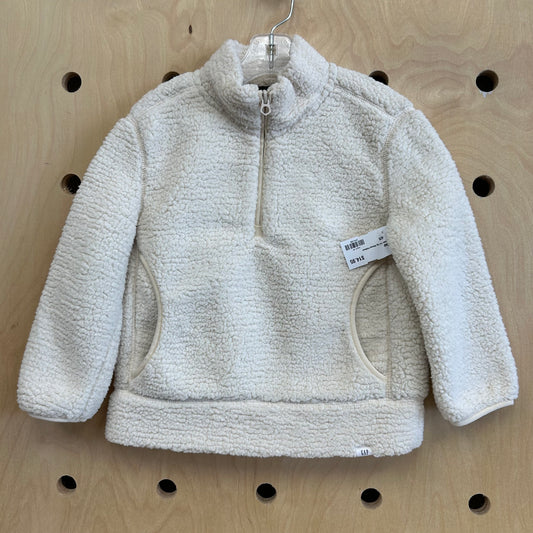 Cream 1/4 Zip Sherpa Pullover