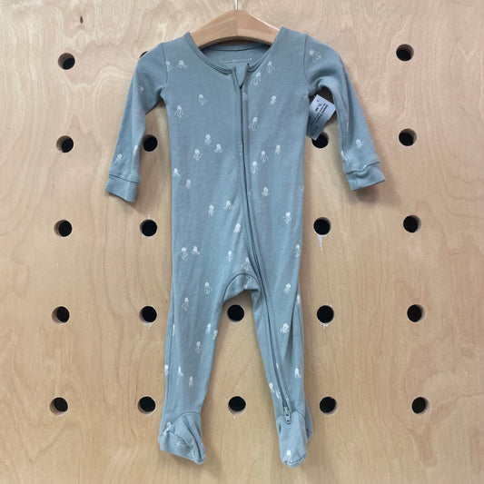 Blue Jellyfish Organic Zipper Sleeper