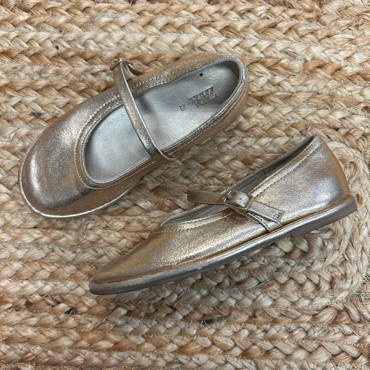 Gold Mary Janes