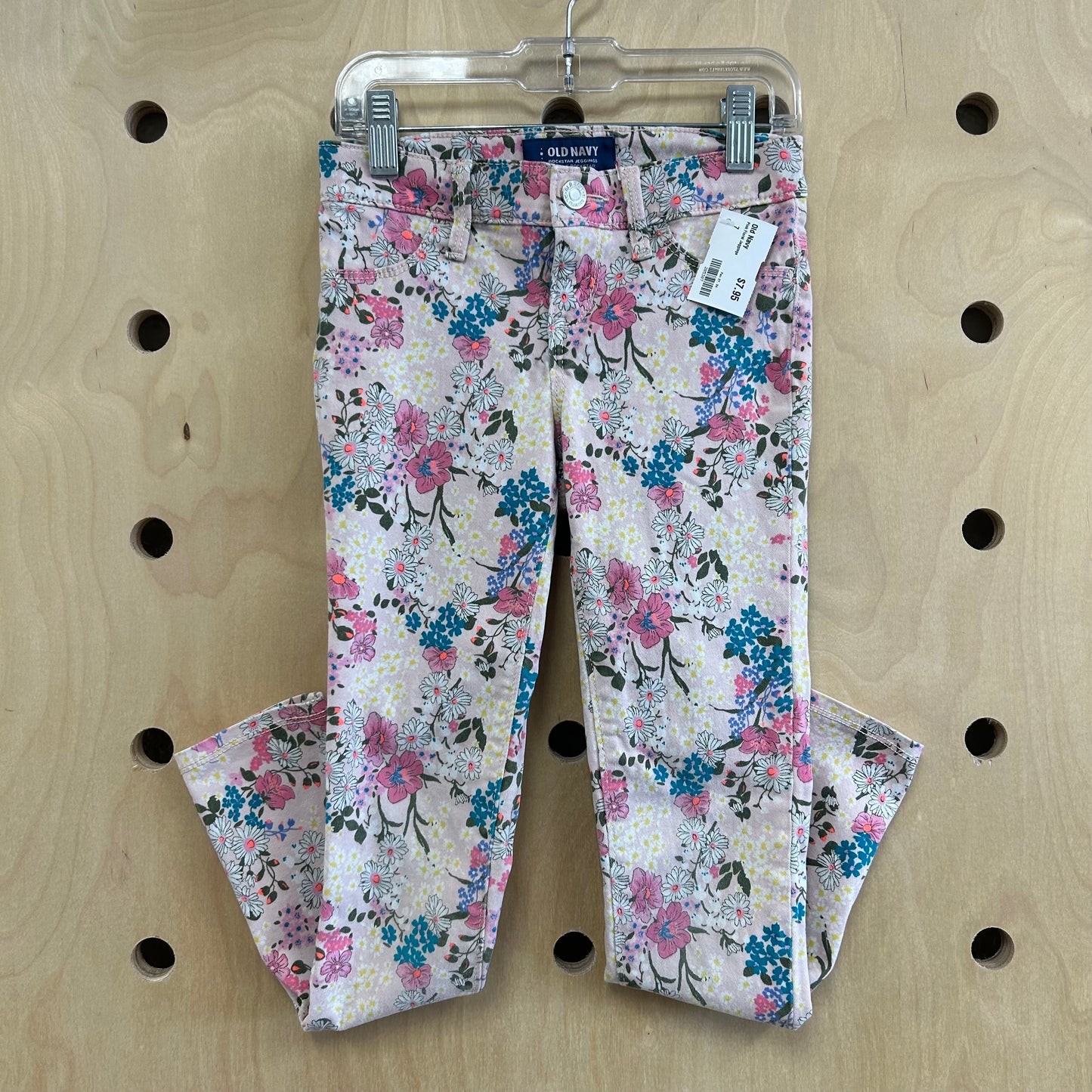 Pink Floral Jeggings