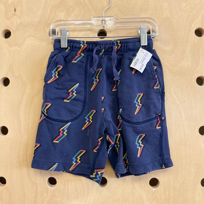 Navy Colorful Lightning Bolts Shorts