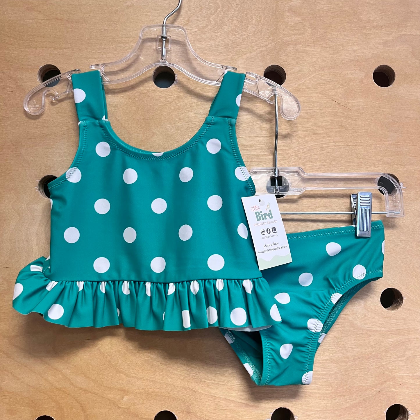 Green Polka Dot Swimsuit