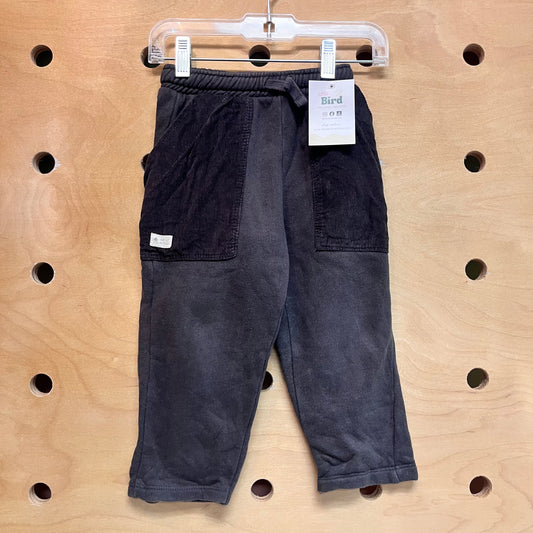 Grey Cord Pocket Pants