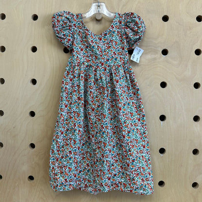 White Fall Floral Dress