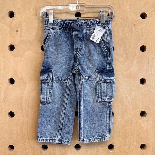 Denim Cargo Joggers