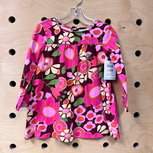 Brown & Pink Floral Dress