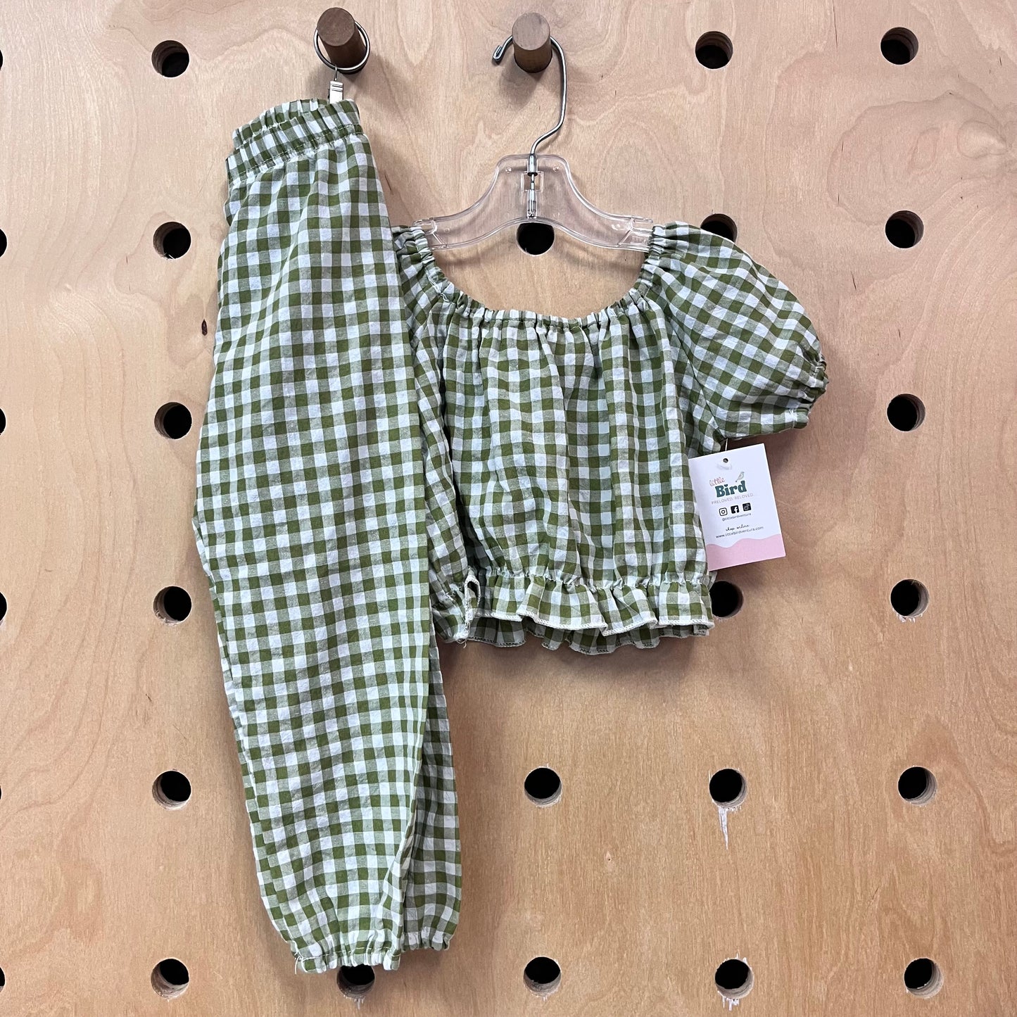 Green Gingham Outfit