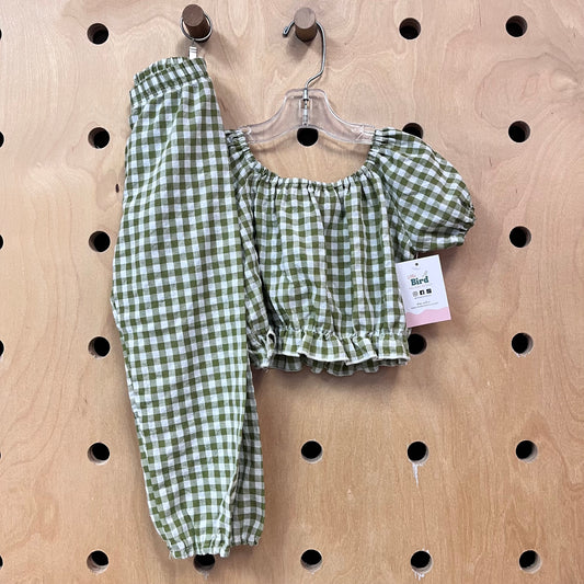 Green Gingham Outfit