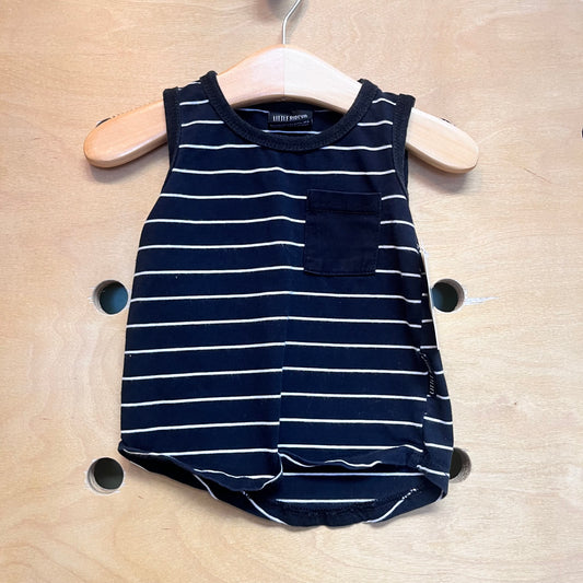 Black/White Striped Tank