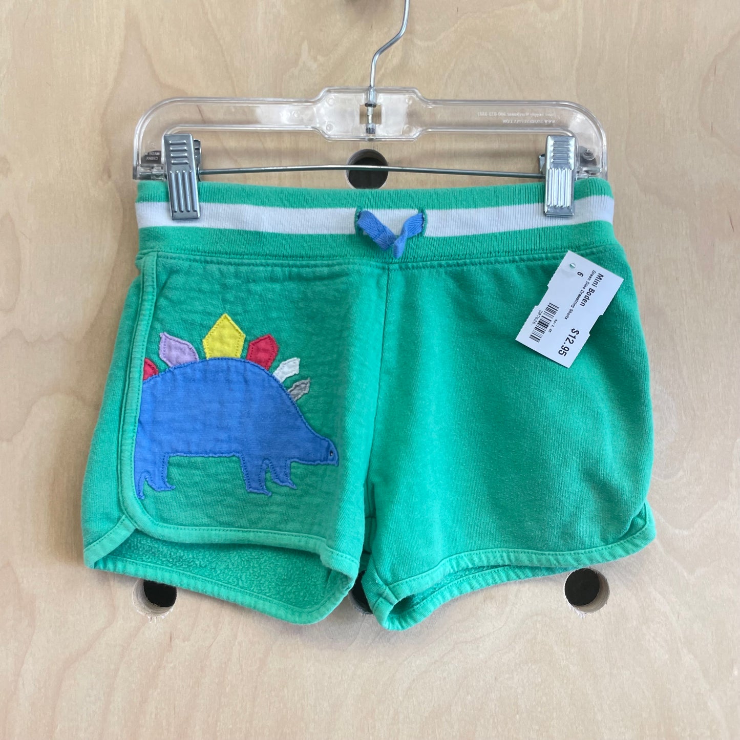 Green Dino Drawstring Shorts