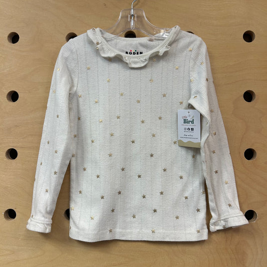 Cream & Gold Stars Pointelle Long Sleeve