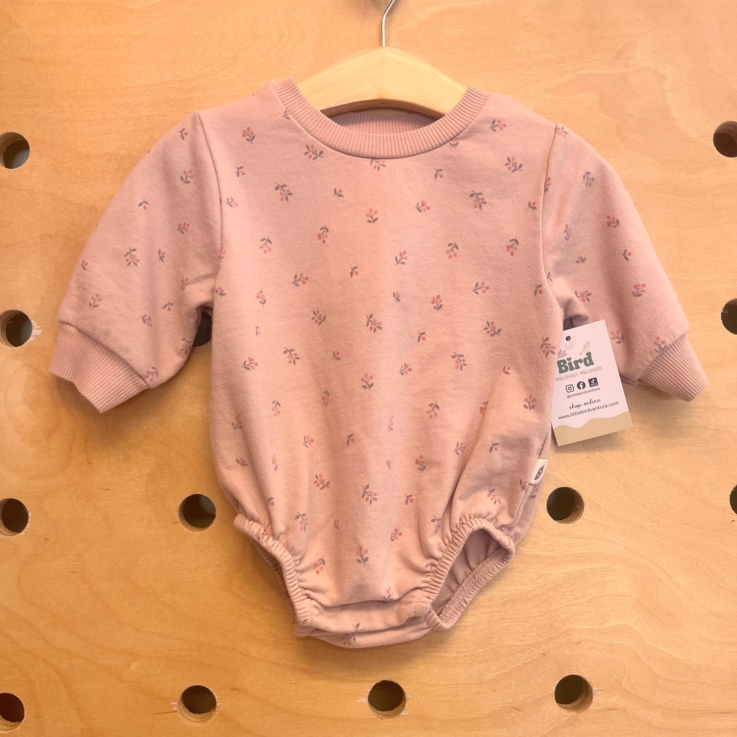 Blush Floral LS Bubble Bodysuit