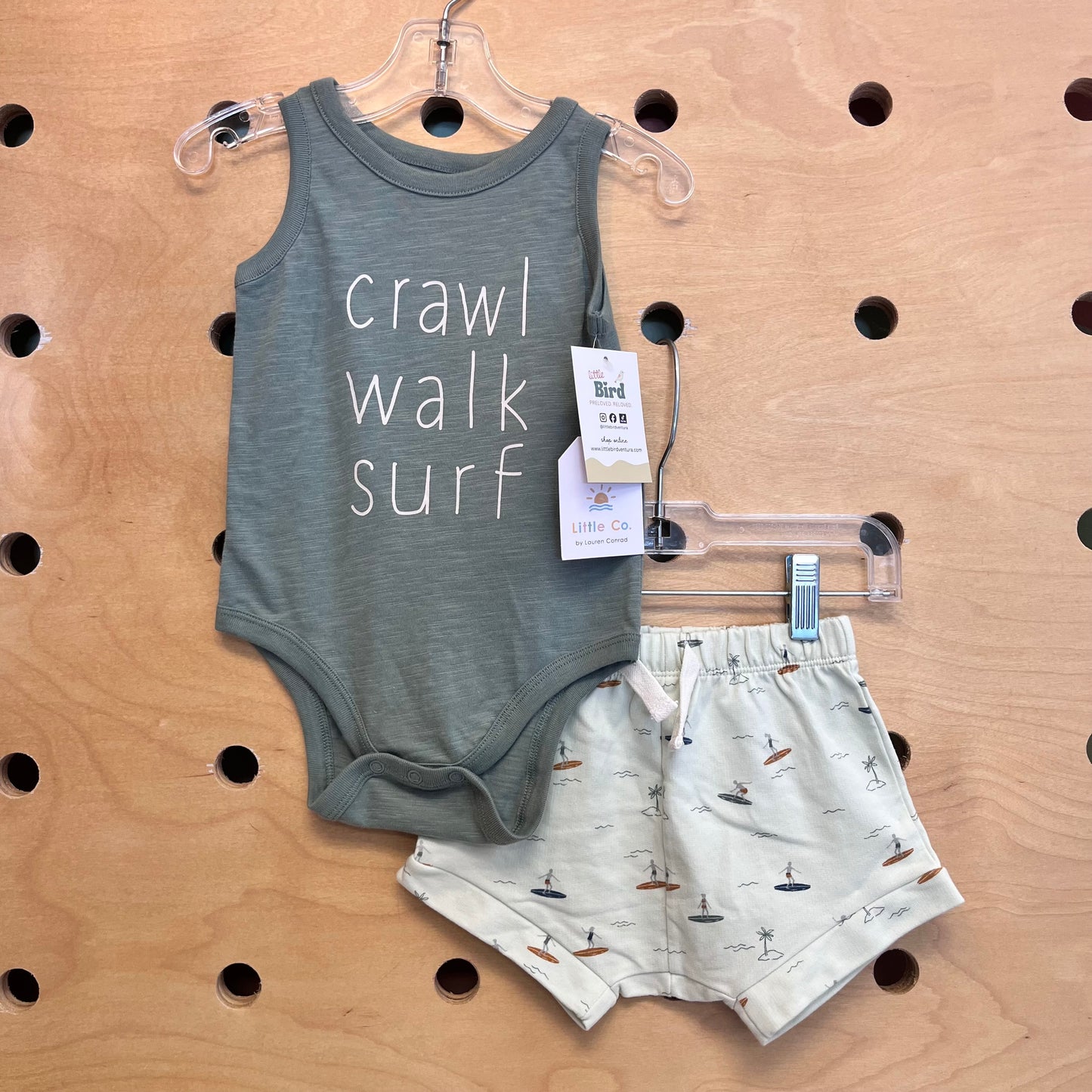 Green 'Crawl' Organic Outfit NEW!