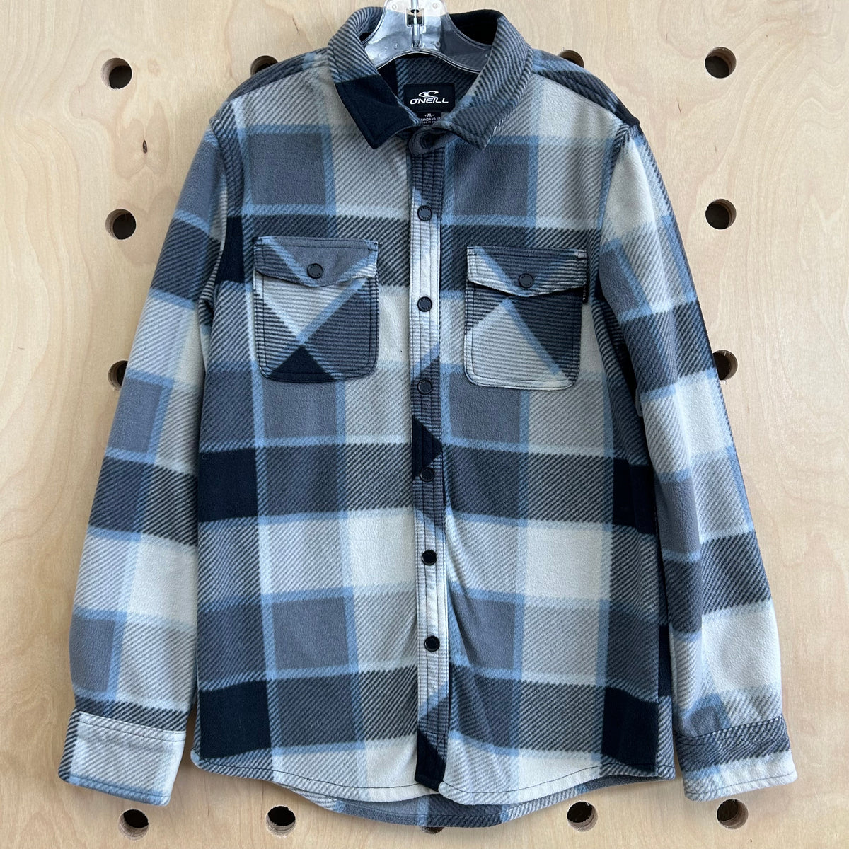 Grey & Blue Fleece Shacket