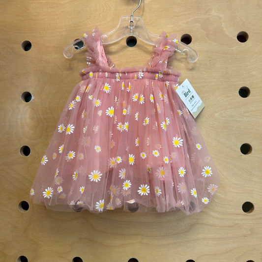 Pink Daisies Tulle Dress