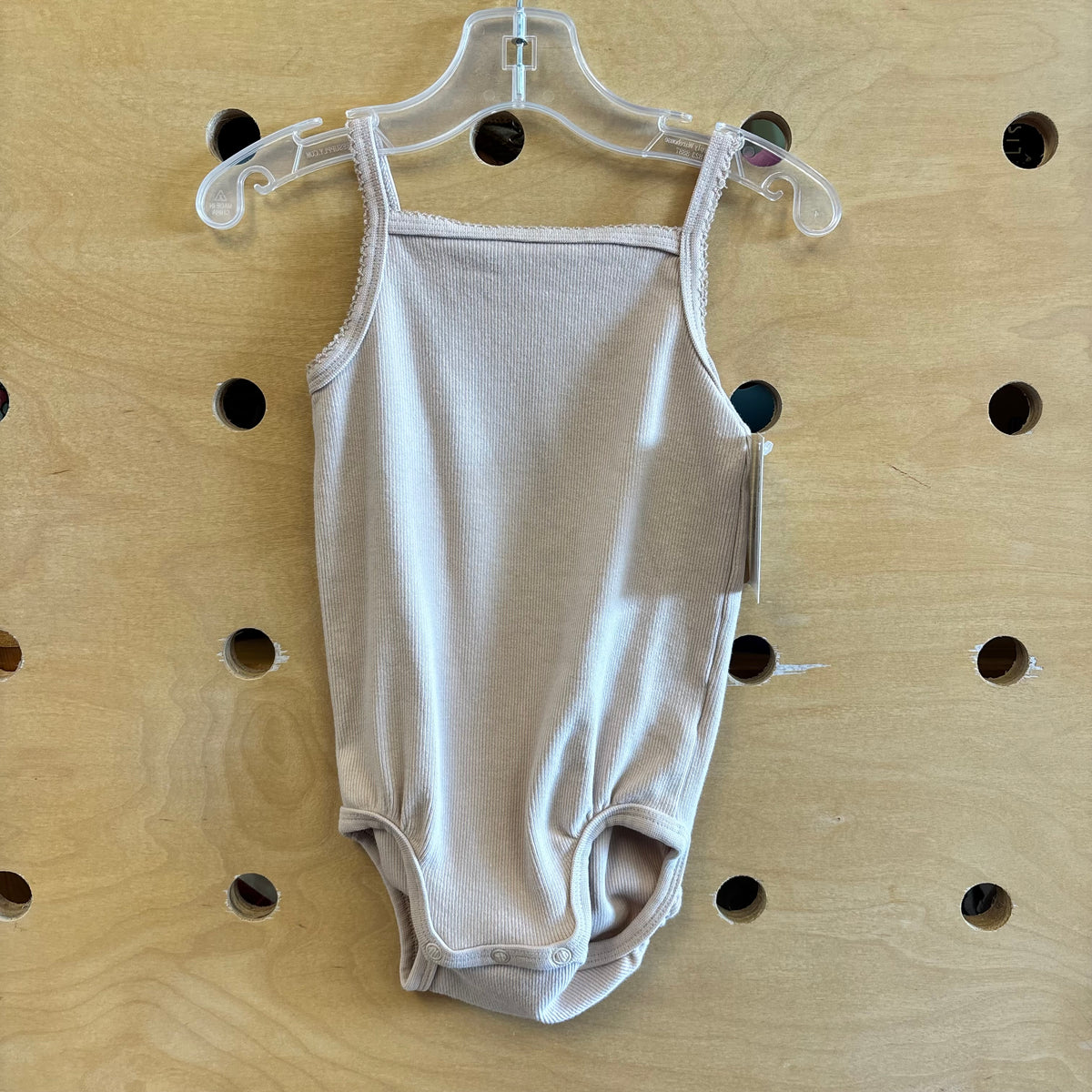 Organic Cream Ribbed Bodysuit