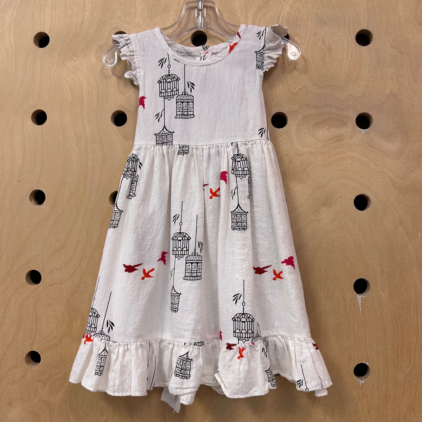 Cream Birdhouses Dress