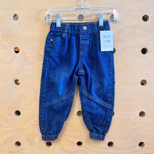 Dark Wash Baggy Jogger Denim