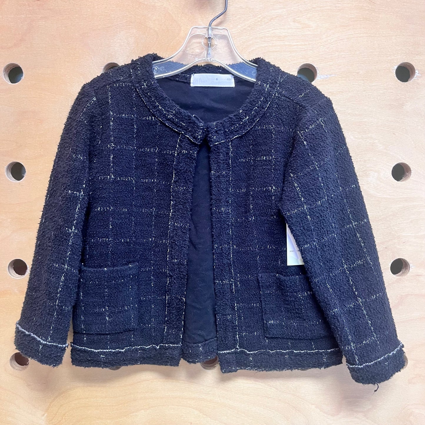 Black Pocket Cardigan
