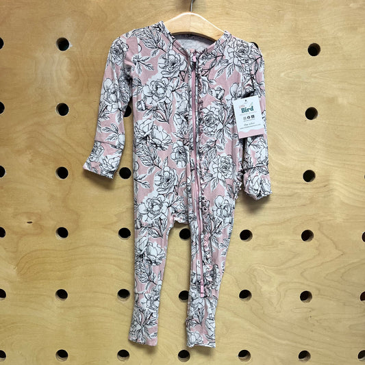 Floral Ruffle Butt Bamboo 2Way Zippy