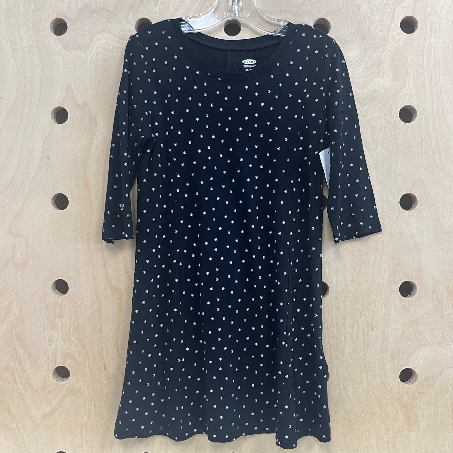 Black & Blue Polka Dot Dress