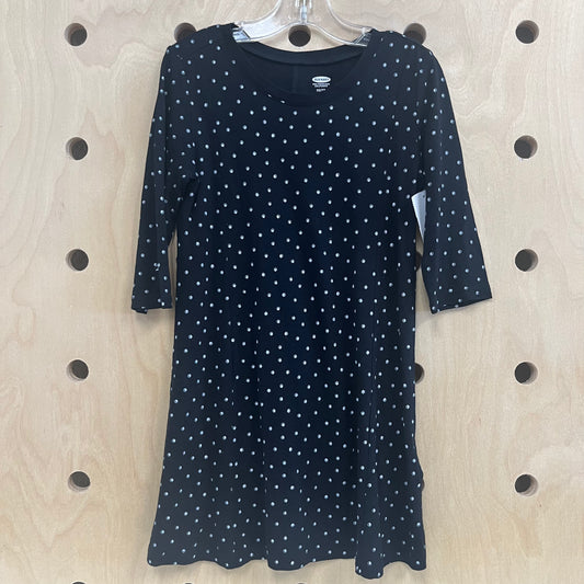 Black & Blue Polka Dot Dress