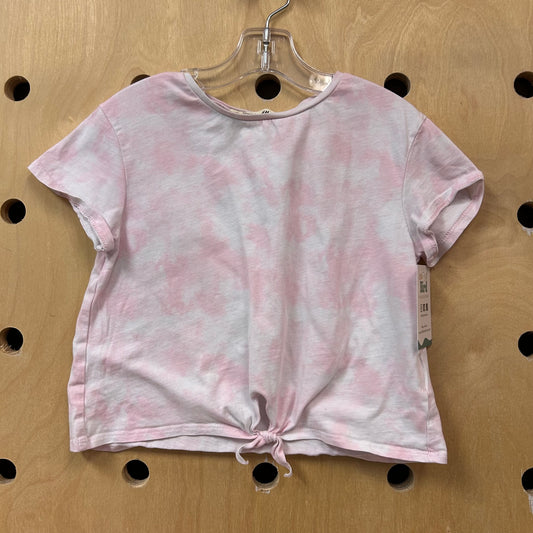 Pink Tie Dye Knotted Tee