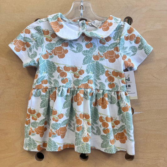 White/Green Citrus Organic Top