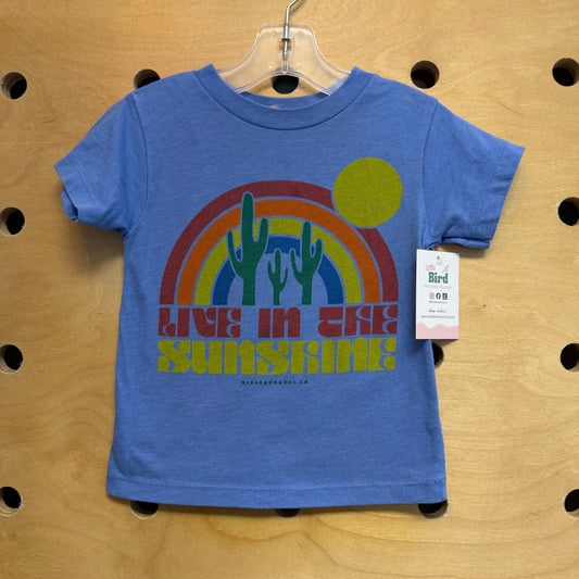 Blue 'Live In The Sunshine' Tee