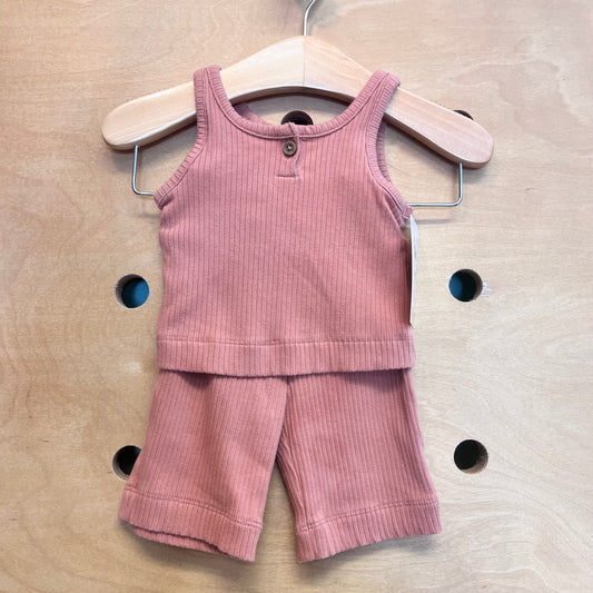 Organic Terracotta Ribbed Outfit