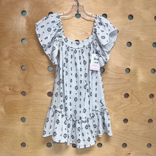 Blue Floral Gauze Dress