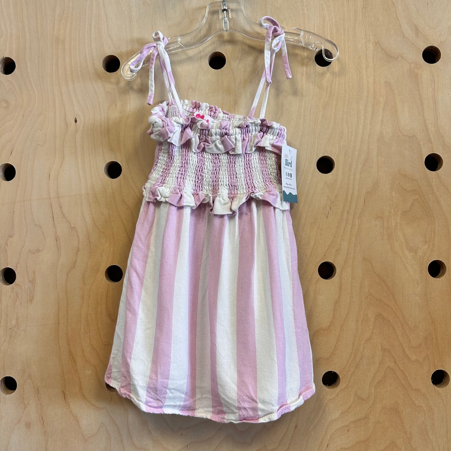 Lavender/White Smocked Tank Dress