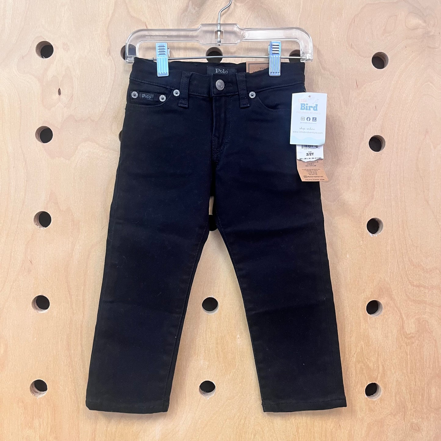 Black Straight Denim Pants NEW!!