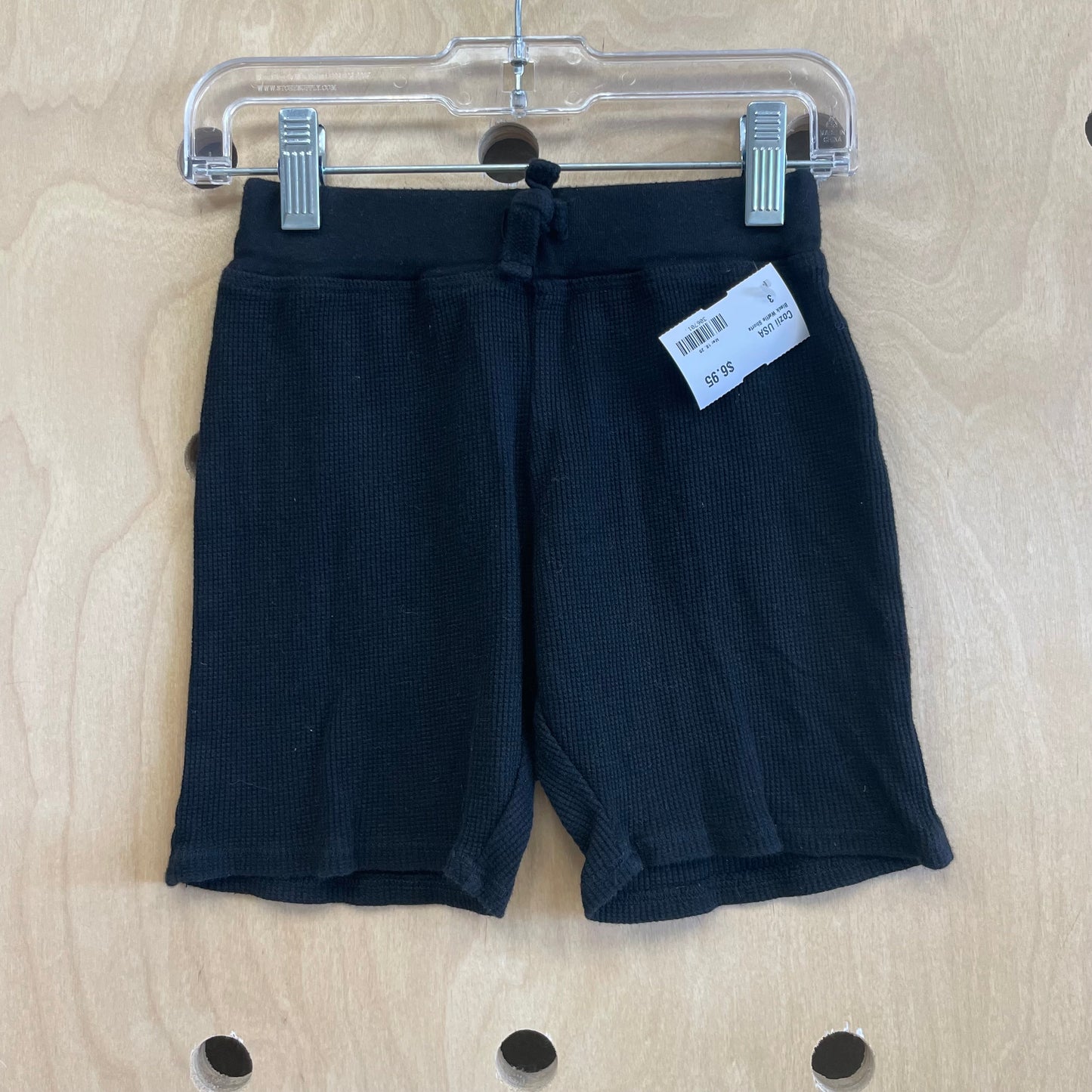 Black Waffle Shorts