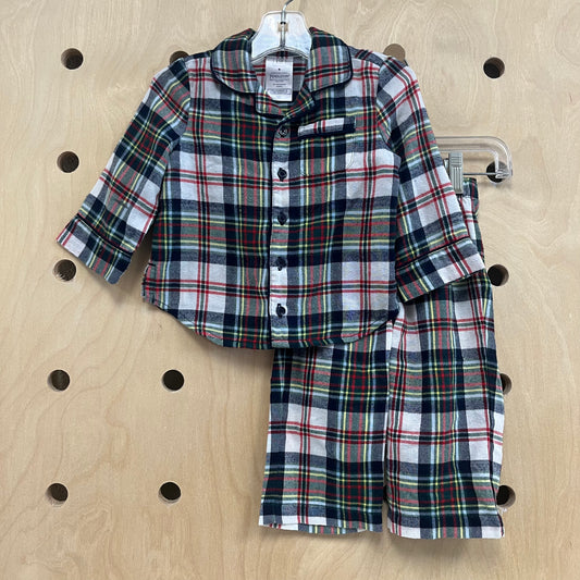 Navy Plaid Holiday Pajamas