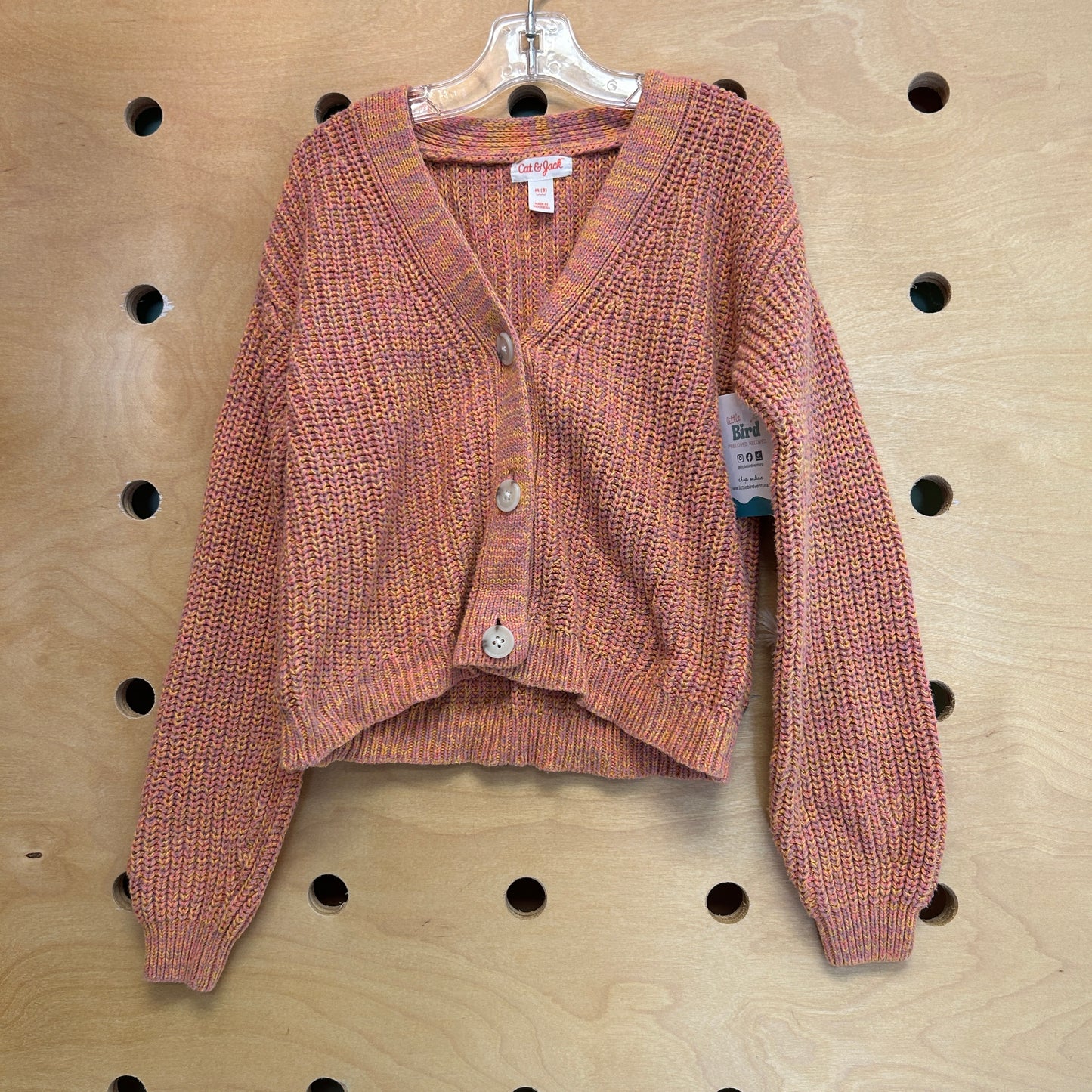 Orange Knit Cardigan