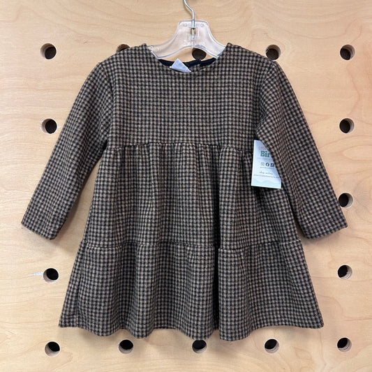 Brown & Black Gingham Dress