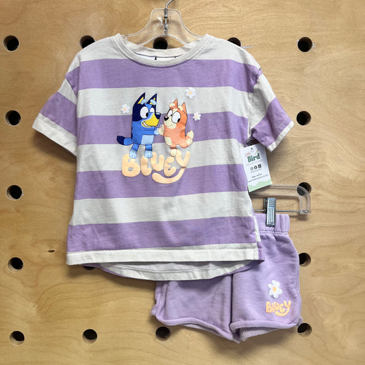 Purple/White Bluey & Bingo Outfit