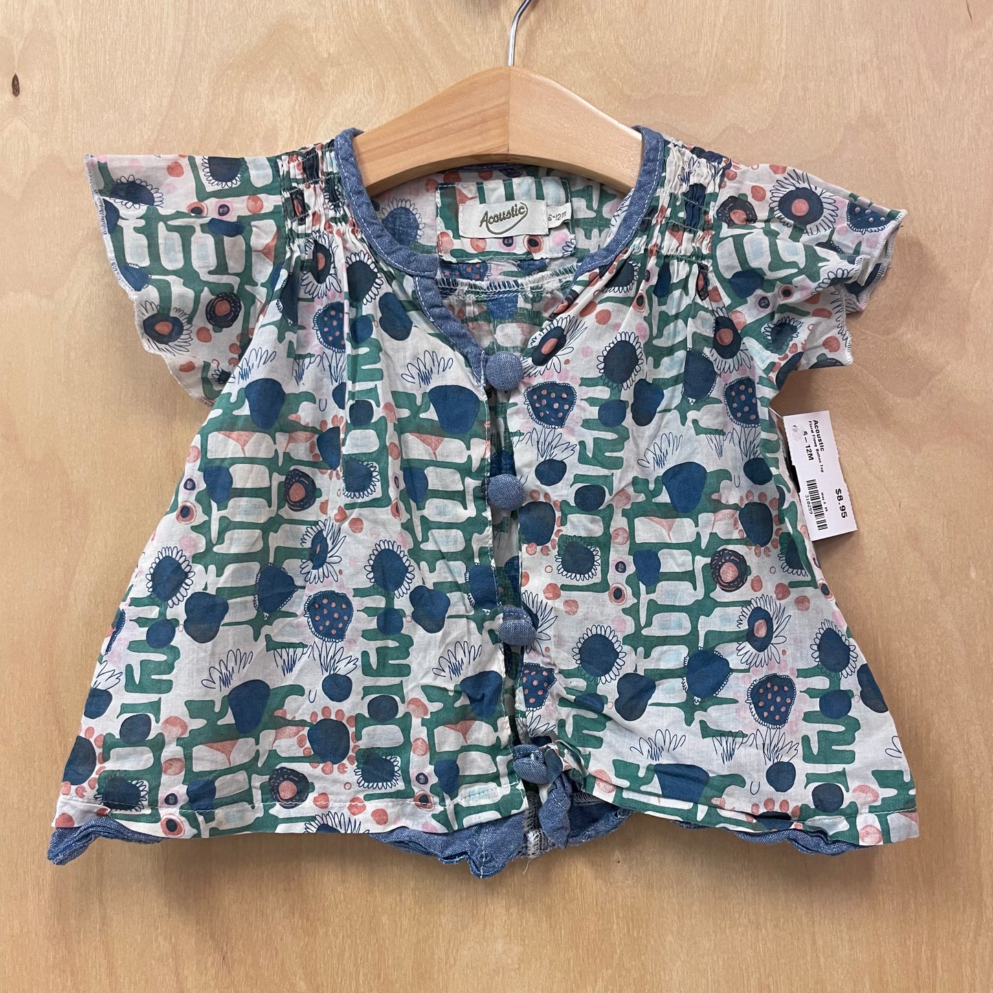 Floral Flowy Button Top
