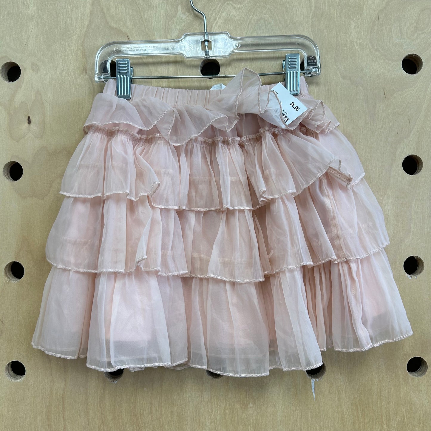 Pink Chiffon Ruffle Skirt