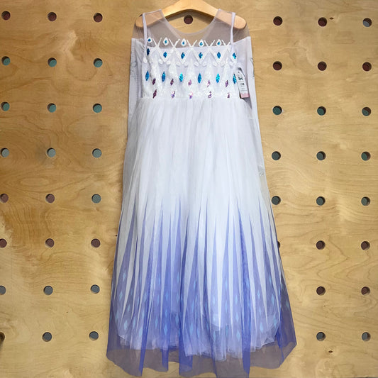 White/Purple Sequin Elsa Dress