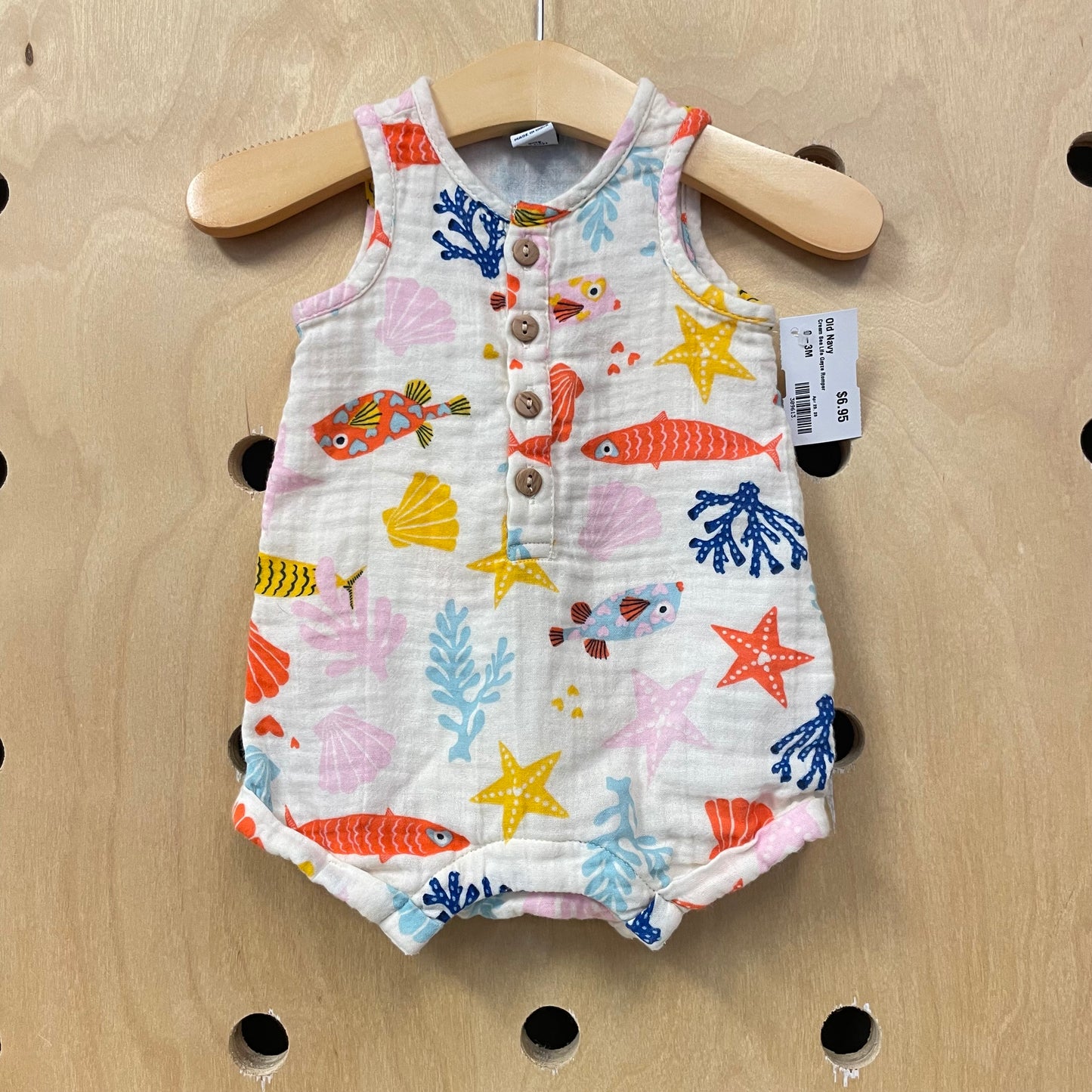 Cream Sea Life Gayze Romper